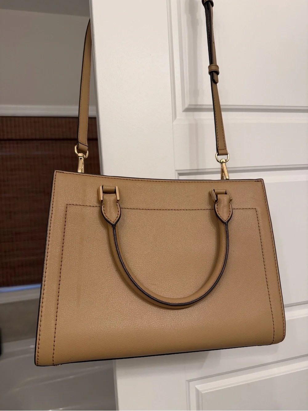 Michael Kors Camel Satchel with Gold Hardware